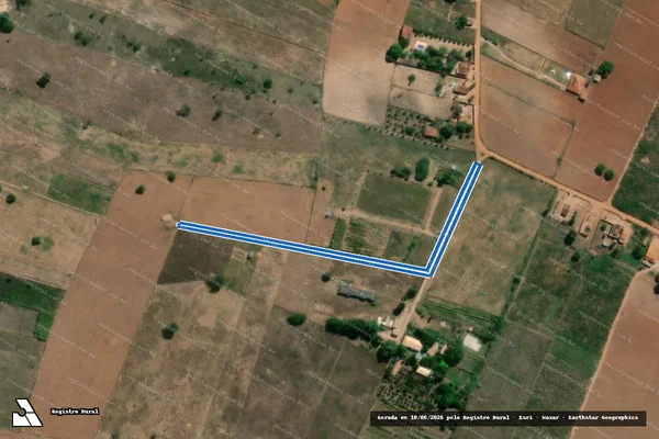 Imagem de satélite de SÍTIO ALEXANDRE - GLEBA 06 (Servidão de Passagem) em Lagoa da Canoa - AL