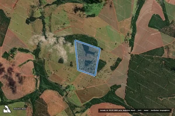 Imagem de satélite de FAZENDA TAMBORIL - GLEBA 03 em Prata - MG