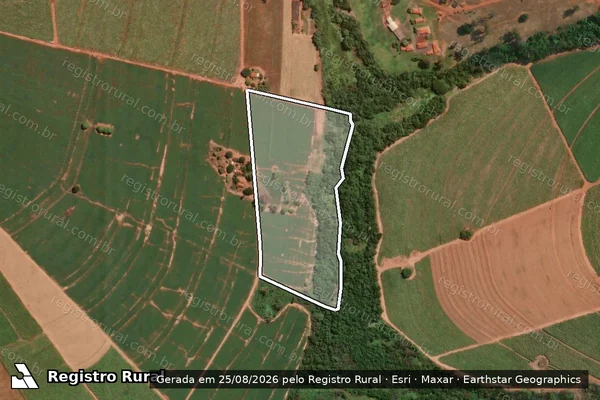 Imagem de satélite de Sítio São Sebastião – Lote 120 em Itápolis - SP