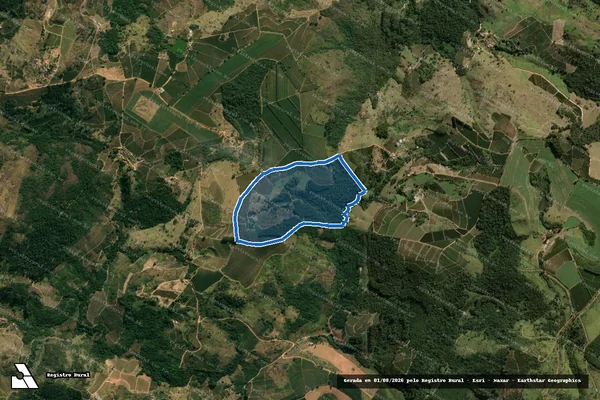 Imagem de satélite de Sítio Ravello I - Parte 1 em Jacutinga - MG