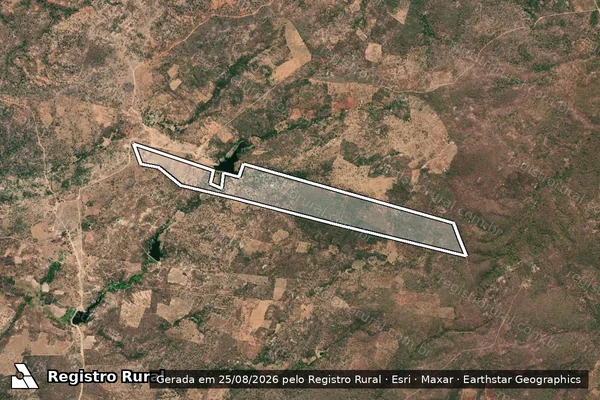 Imagem de satélite de FAZENDA JOANINHA -  LOTE 0728 - Parte 1 em Tauá - CE