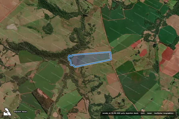 Imagem de satélite de Fazenda Três Irmãos - Gleba 3 ? Baiard em Bossoroca - RS