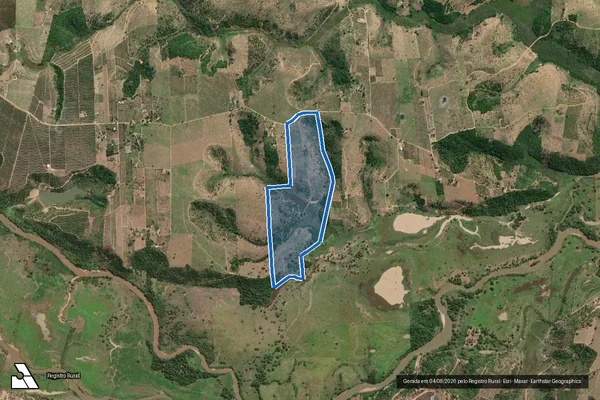 Imagem de satélite de Sítio São Bernardo - Título de Legitimação de Terra Devoluta n° 1167/2018 em São Mateus - ES
