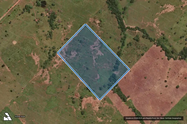 Imagem de satélite de LOTE 02 - 50307 em São José do Povo - MT