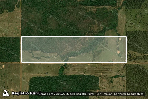 Imagem de satélite de Lote 25 da gleba 12-A do P.F Jaru Ouro Preto  - Lote 25 da gleba 12-A do P.F Jaru Ouro Preto em Alvorada D'Oeste - RO