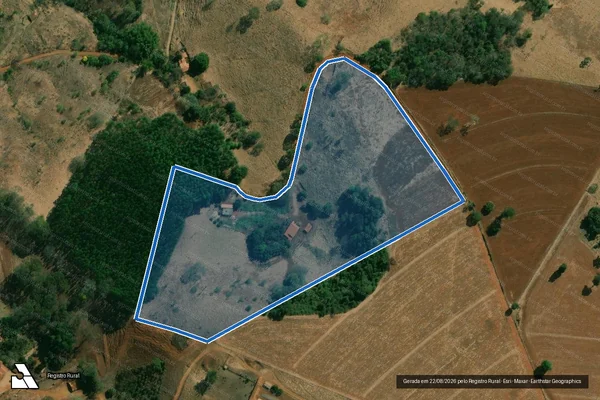 Imagem de satélite de FAZENDA BAÚ - Parte 1 em Lagoa Formosa - MG