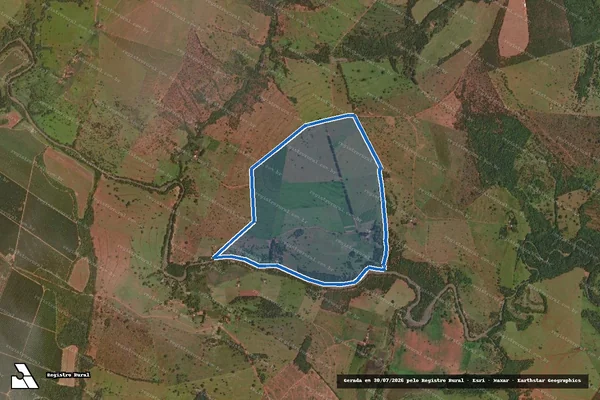 Imagem de satélite de FAZENDA DOIS IRMAOS - Parcela 1 em Prata - MG