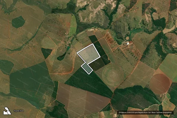 Imagem de satélite de FAZENDA CAPÃO DO LOBO E JAPÃO - Gleba 02 em Quartel Geral - MG