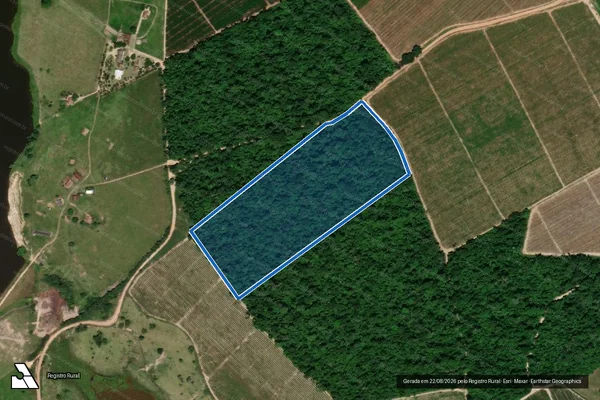 Imagem de satélite de Fazenda Fortaleza - Gleba Espólio Lucio em Montanha - ES