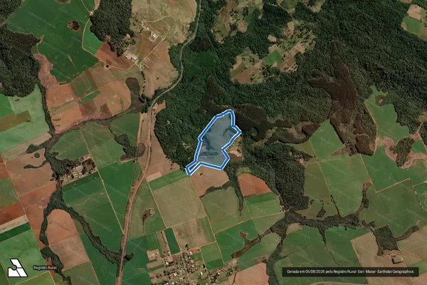 Imagem de satélite de GLEBA SAMAMBAIA - LOTES P-1, P-2, 48-A2 e 6-D - Gleba 01 em Guarapuava - PR