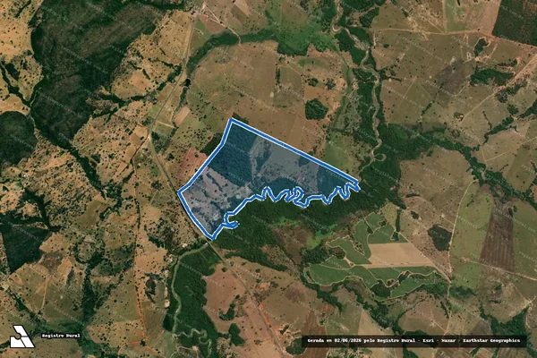 Imagem de satélite de FAZENDA ENTRE MEIO E CÓRREGO DO CAFÉ OU CAFEZAL - 01 em Córrego do Ouro - GO