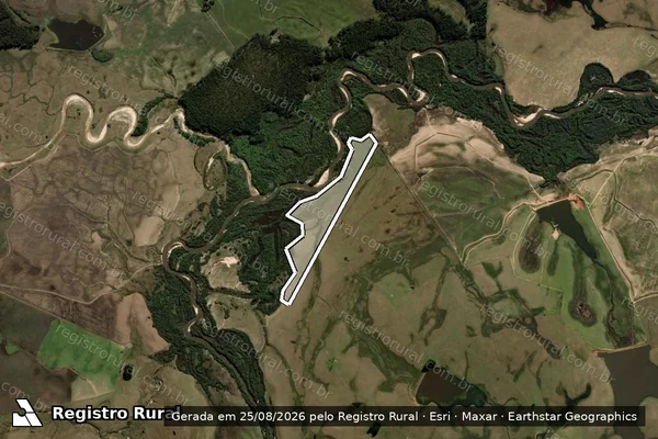 Imagem de satélite de FAZENDA SANTA FÉ - Parcela 002 em Sant'Ana do Livramento - RS