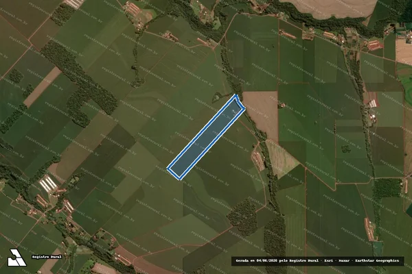 Imagem de satélite de Lote de terras rural n° 52, do 6° Per. Imóvel São Francisco ou Lopeí - Parte 1 em Cascavel - PR