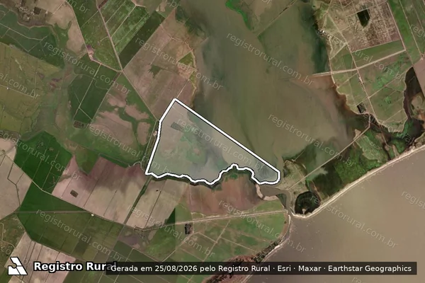 Imagem de satélite de Fazenda União 1 - Matricula 1761 em Jaguarão - RS