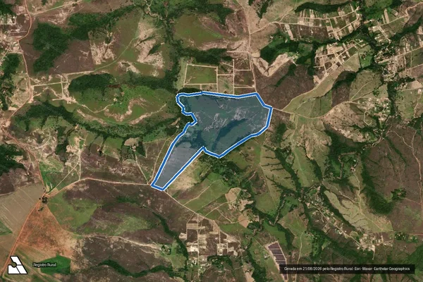 Imagem de satélite de FAZENDA NOSSA SENHORA APARECIDA - Parte 1 em Cocalzinho de Goiás - GO
