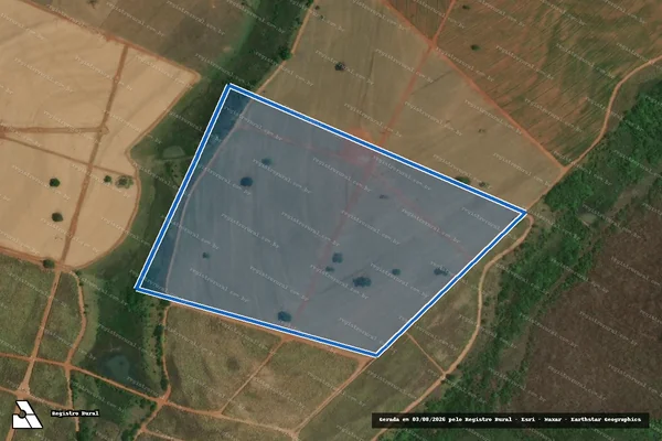 Imagem de satélite de Fazenda Tijuca - Pedro Vera Fuzaro em Palestina - SP