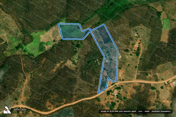 Imagem de satélite de SITIO MOUCO ? LOTE 0658 - Parte 1 em Pereiro - CE