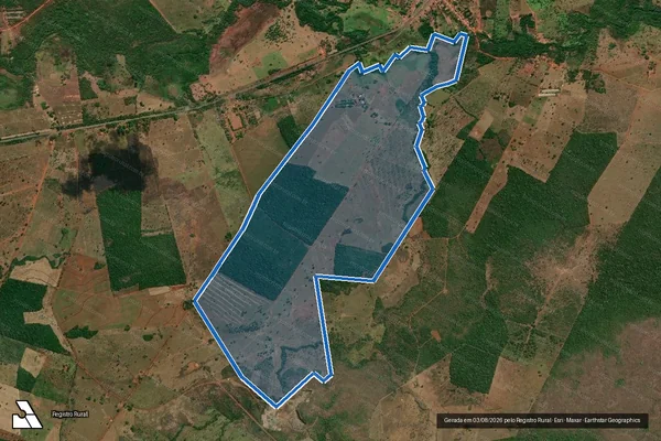 Imagem de satélite de FAZENDA PALMEIRAS / 001 em Palmeiras do Tocantins - TO