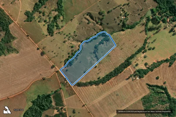 Imagem de satélite de Fazenda Cocais, no lugar denominado Sítio Vereda - Parte 2 em Iraí de Minas - MG