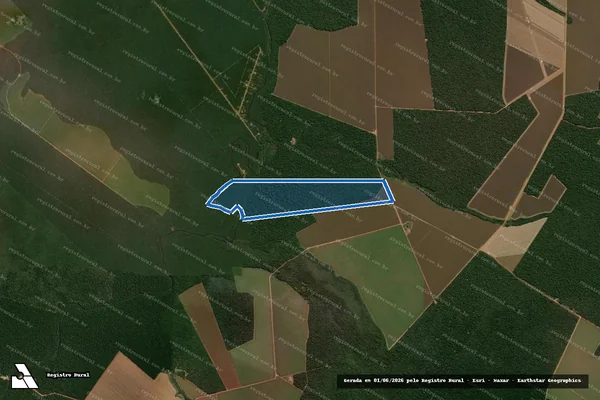 Imagem de satélite de FAZENDA ÁGUAS CLARAS - FAZENDA ÁGUAS CLARAS - LOTE 40 em Santa Carmem - MT