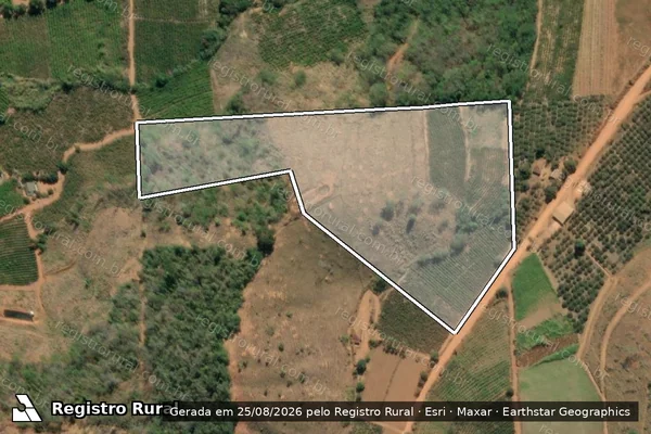 Imagem de satélite de SITIO PARAJU - Gleba 01 em Itaguaçu - ES