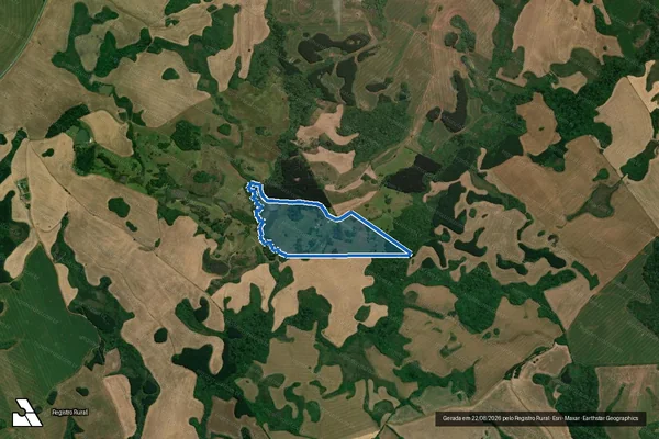 Imagem de satélite de FAZENDA PINHEIRO SECO - Matrícula 17.059 em Campos Novos - SC