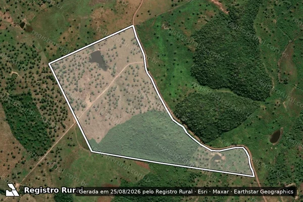 Imagem de satélite de FAZENDA SANTO ANTONIO - Parte 1 em Dom Pedro - MA