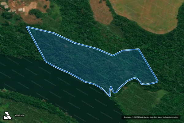 Imagem de satélite de LOTE RURAL Nº 118 - Parte 1 em São João - PR