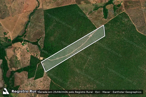 Imagem de satélite de FAZENDA BOA ESPERANÇA - Parte 001 em São Pedro dos Crentes - MA