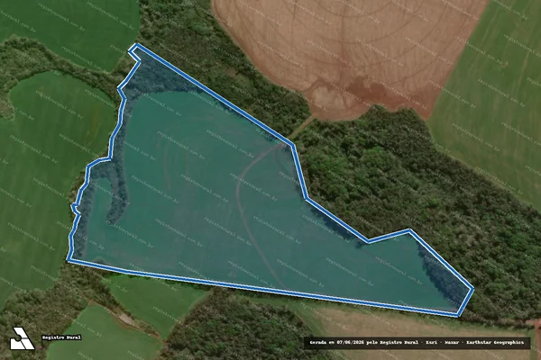 Imagem de satélite de GRANJA THIAGO - Matrícula 29.318 em Palmeira das Missões - RS
