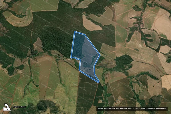 Imagem de satélite de FAZENDA XAVANTES - Parte 1 em Patrocínio Paulista - SP