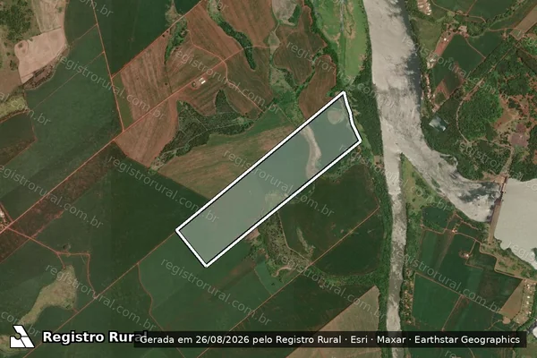 Imagem de satélite de FAZENDA DA BARRA - MAT. 4495 - ÁREA 4 em Santa Mariana - PR