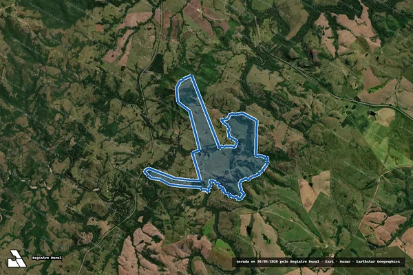 Imagem de satélite de Jocalimor - Cerro da Angelica em Caçapava do Sul - RS