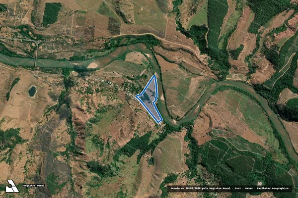 Imagem de satélite de Fazenda Recanto das Araucarias - Parcela 1 em Belo Oriente - MG