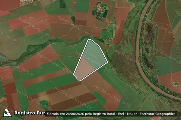 Imagem de satélite de FAZENDA SUIÇO 1 GLEBA 4-A3 - Parte 1 em Pitangueiras - SP