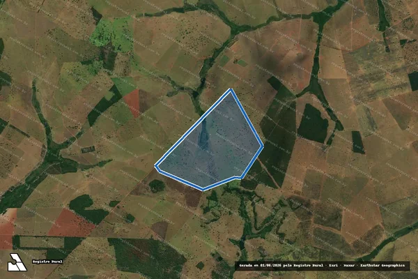 Imagem de satélite de FAZENDA TERMAS DO ITAJA - Parte 2 em Itajá - GO