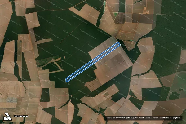 Imagem de satélite de FAZENDA POR DO SOL I - Única em Nova Ubiratã - MT