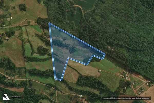 Imagem de satélite de P/ DO LOTE RURAL N°84 - Matrícula 210- PARTE DO LOTE RURAL N°84-A em Santa Helena - SC