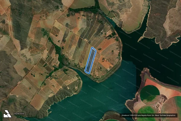 Imagem de satélite de P.A. BURITI DAS GAMELAS ? LOTE 46 - Parte 1 em Cristalina - GO