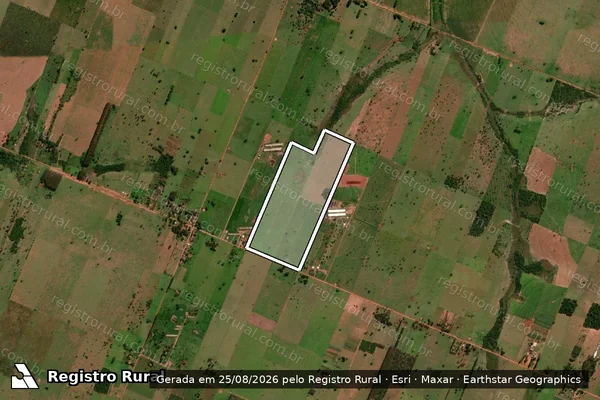 Imagem de satélite de PARTE DO LOTE 45 E LOTE 47 DA QUADRA 55 - Parte 1 em Glória de Dourados - MS