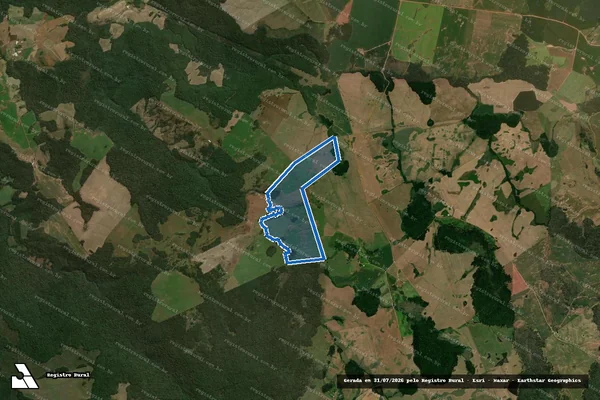 Imagem de satélite de Torres ou Capão Grande - Parte 1 em Reserva do Iguaçu - PR