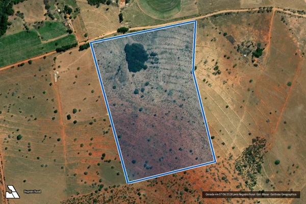Imagem de satélite de P.A. SÃO PEDRO DO CIPÓ ? LOTE 05 ? GLEBA B - Parte 1 em Unaí - MG