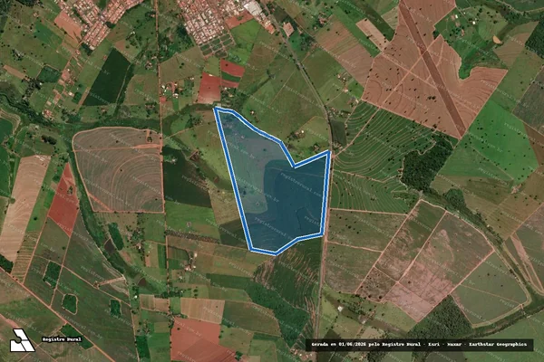 Imagem de satélite de SITIO ARVOREDO - Perímetro Geral em Ouroeste - SP
