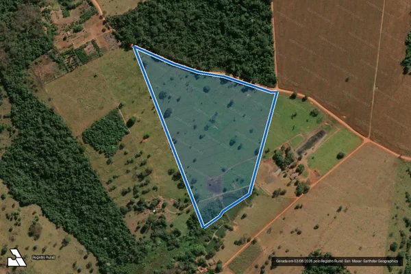 Imagem de satélite de FAZENDA SANTA BÁRBARA DE CIMA - Parte 1 em Trindade - GO