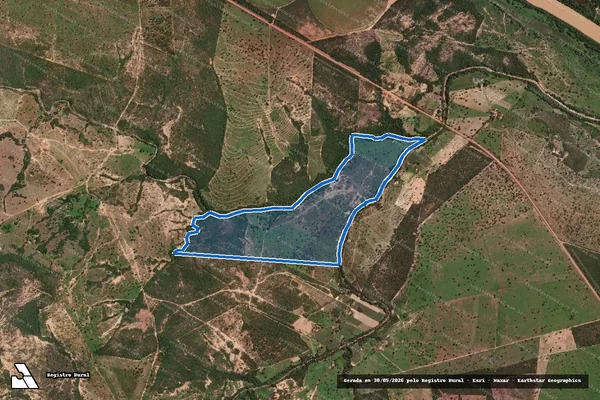 Imagem de satélite de FAZENDA SÃO CRISTOVÃO  - Parcela 1 em Brasilândia de Minas - MG
