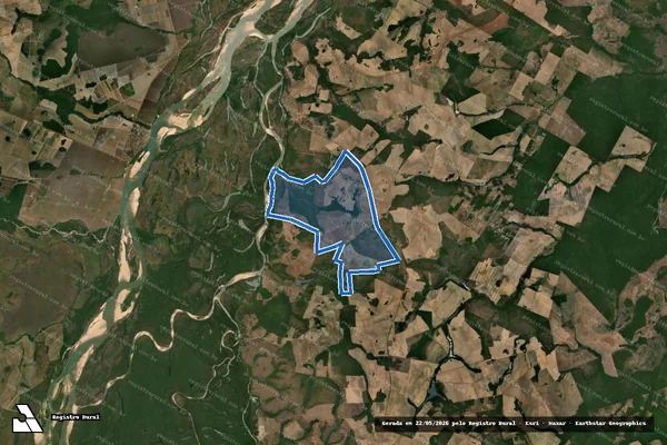 Imagem de satélite de FAZENDA  SÃO RAFAEL - Parte 1 em Caseara - TO