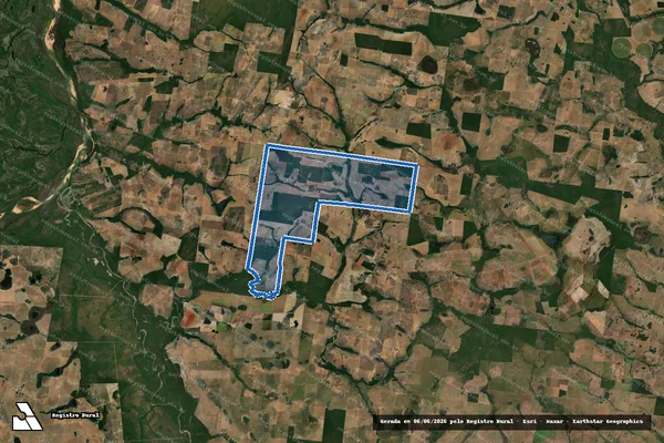 Imagem de satélite de Fazenda Xavante / Parte 1 em Nova Crixás - GO