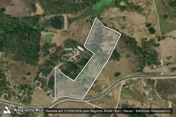 Imagem de satélite de SITIO CAMUCA - Parte 1 em São Sebastião de Lagoa de Roça - PB