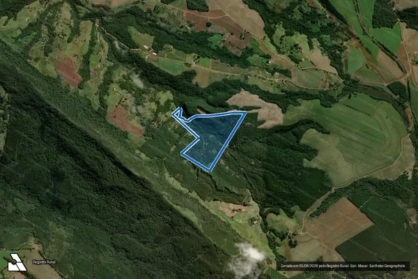 Imagem de satélite de FAZENDA MONJOLINHO - Matrícula 9779 em Ortigueira - PR
