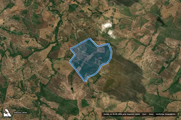 Imagem de satélite de FAZENDA CÓRREGO FUNDO em Crixás - GO